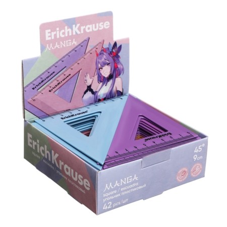 Triangle 45*/ 9 cm Erichkrause Manga, plastic, in box display, mix-4