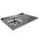 Kitchen sink "Vladix", invoice, without siphon, 80x60 cm, left, stainless steel 0.4 mm