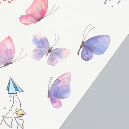 Tattoo on the body color "delicate butterflies" 18x11 cm-2
