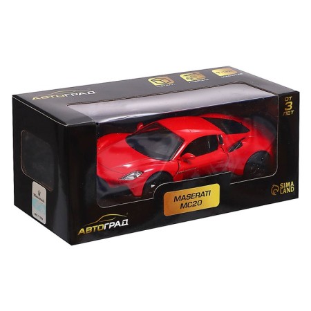 Metal MASERATI MC20, 1:32, doors, inertia, red color open-4