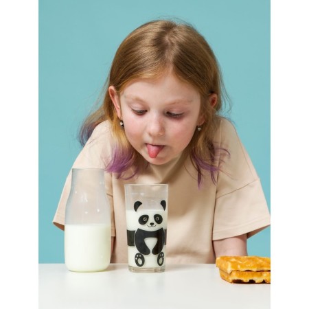 A high glass for milk "Panda", 230 ml-11