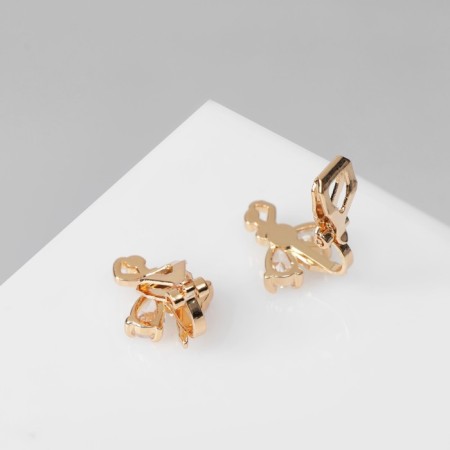 Clips "Ballerina", white color in pink gold-2