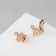 Clips "Ballerina", white color in pink gold