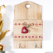 Decorative wood hooks with a pocket 