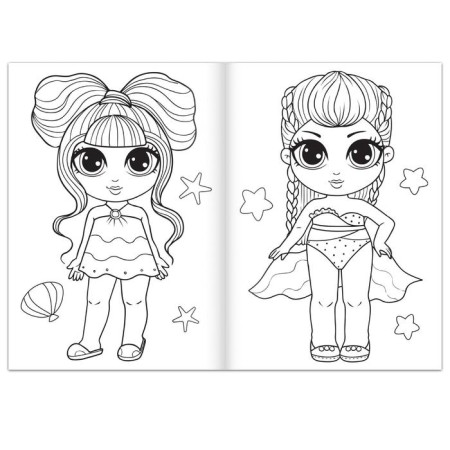 Coloring for girls "Vacations on the beach", 16 pp., A4 format-1