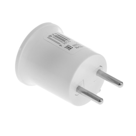 Ecola adapter, plug-patron, E27, 40 x 55 mm, white-6