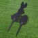 A set of garden figures "Bunnies on the lawn" 3pcs, 22x30cm/13x30cm/20x30cm, black