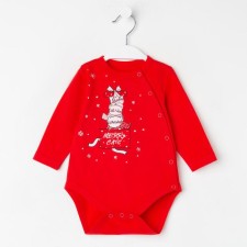 Боди детское, цвет красный, рост 56 см