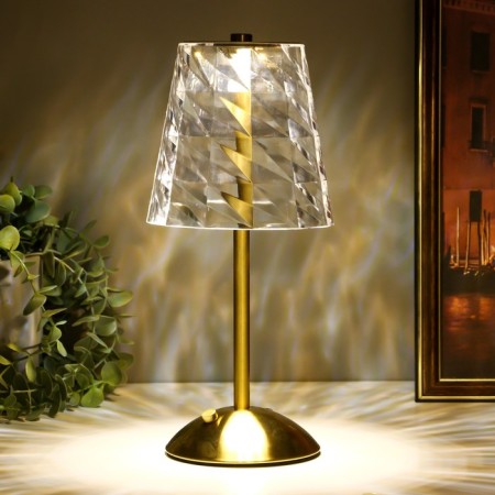 Berte table lamp LED USB AKB gold 13x13x29 cm Risalux-5