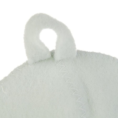 White Bath cap, felt-1