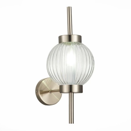 Wall lamp E14, 1x40W, 16.5x38.8 cm, Nickel color, transparent-2