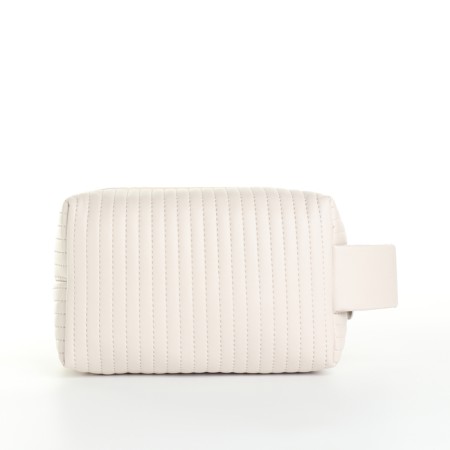 Cosmetic bag with zipper, dairy color-1