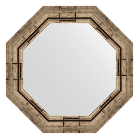 Mirror in the baguette frame, silver bamboo 73 mm, 54x54 cm