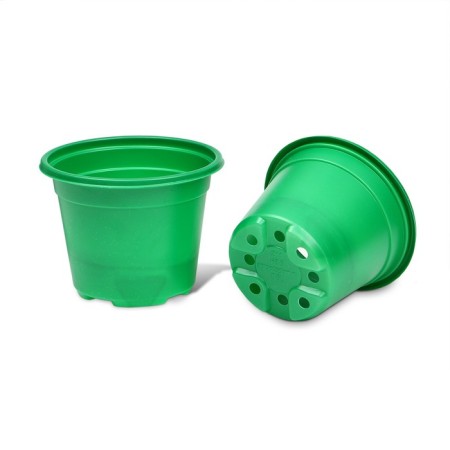 Pot for seedlings, 500 ml, d = 11 cm, h = 8.5 cm, green, in a set of 10 pcs., Greengo-4