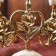 Brass Brass for 3 candles 16 cm pearl "rose in the heart"