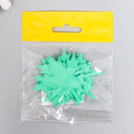 Foamiran's blank "List of maple", 5x5cm, 10pcs set, green-2