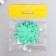 Foamiran's blank "List of maple", 5x5cm, 10pcs set, green