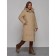 Coat insulated winter female, size 50, color light brown