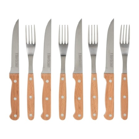 Set for Boyscout steaks, forks, knives, 4 persons-1