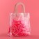 Gift package from PVC, pink, 20 x 18 x 10 cm