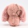 Soft toy "Bunny" on a key fob, 11 cm, dark pink color