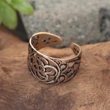 Amulet ring "Rod", brass-2