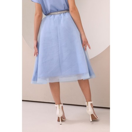 Female skirt, size 46, blue color-6