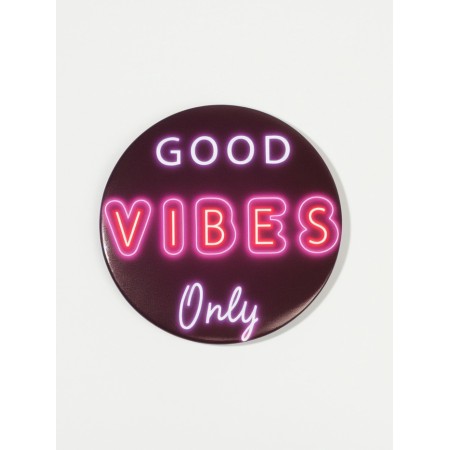 Mirror (1) Boarded GRL PWR D7cm Metal/Paper Good Vibes PVC/Box QF-1