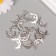 Decor for creativity Metal "Patterned month" silver 2.6x1.5 cm