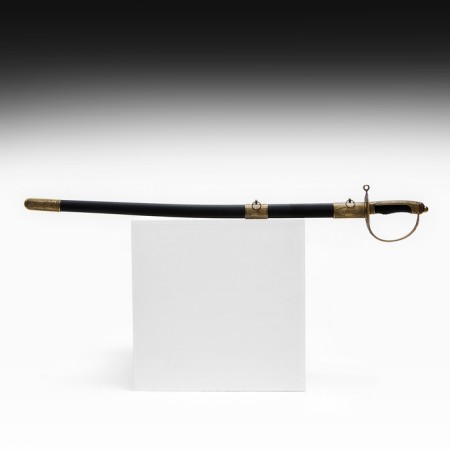 Souvenir saber, black scabbard with bronze, blade 77 cm-7