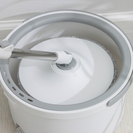 Mop with spin and bucket, microfiber nozzle, compact-7