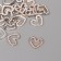 Decor for creativity plastic "Heart with rhinestones" gold set of 20 pcs 1.5x1.5x0.4 cm