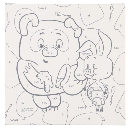 Picture on numbers for children, 17x17 cm, Winnie-Pooh-2