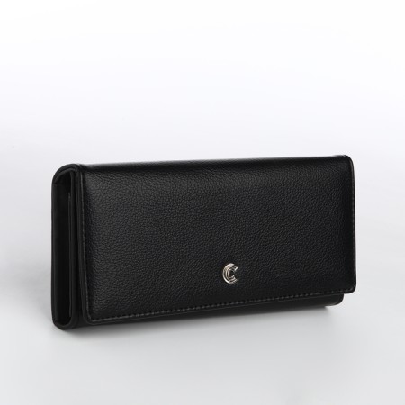 Women's wallet on a magnet, black color