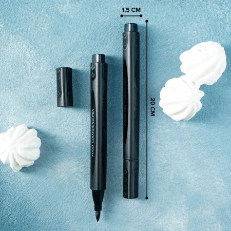 A set of markers for decorating desserts, 13.5 × 6.5 × 1.5 cm, 2 pcs, black color-1