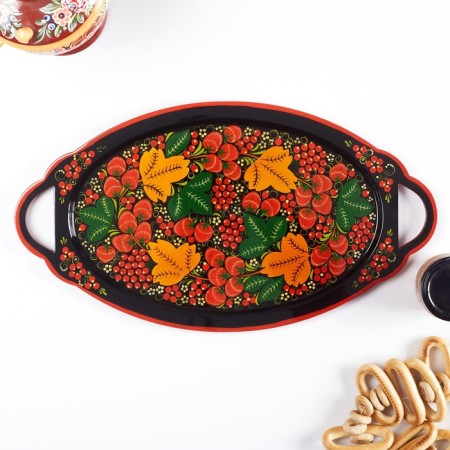 Tray "Kerzhensky", large, Khokhloma-5