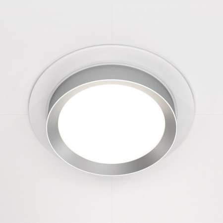 Building lamp Technical DL086-GX53-RD-WS, 1x15W, 11x11x5.3 cm, GX53, white color with silver-3