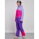 Combineson ski female winter, size 48, purple color