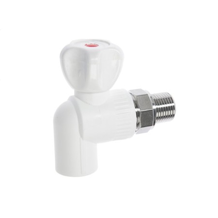 Ball crane for OTMO radiator, 20 x 1/2 ", corner, external thread