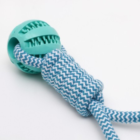 A wicker cable toy with a ball, up to 30 cm, up to 120 g, blue-3