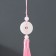 Textile suspension, plastic "Jade pendant" Pink 1x2.5x12.5 cm