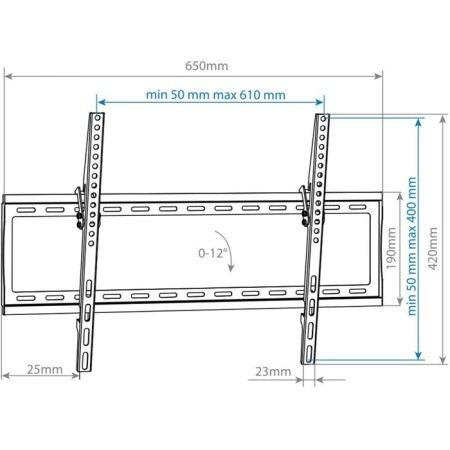 ARM Media Steel-2, up to 40 kg, 32-90 ", wall, tilt, black-2