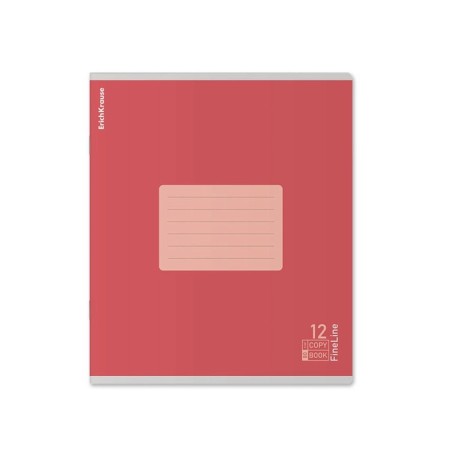 Notebook of 12 sheets in the Erichkrause "fineline" line, matte lamination, cover of coated cardboard, offset unit, mix-6
