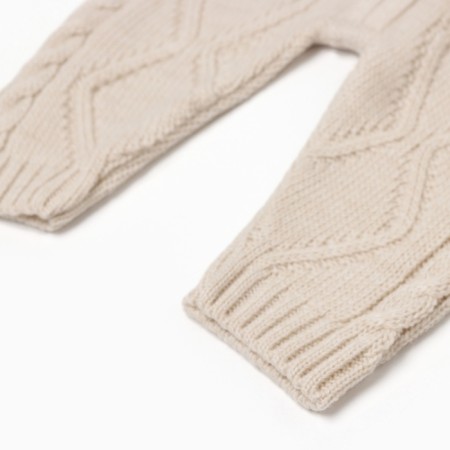 Knitted Knitted Children's Minaku, beige color, height 74-80 cm-11