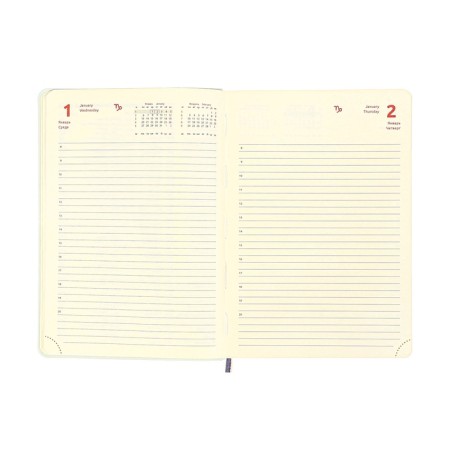 Dated diary 2024 A5 176 sheets, Devente.nobile, soft cover of artificial leather, lies, cream block 70 g/m2, black-11
