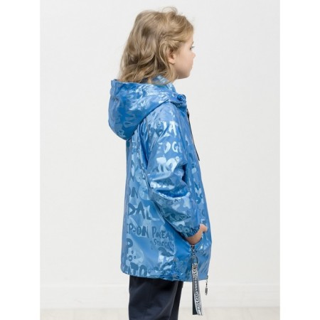 Windbreaker for girls, height 104 cm, azure color-4