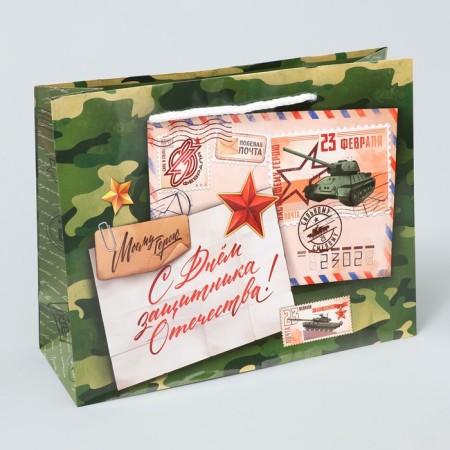 Gift package laminated, packaging, “field mail”, MS 23 x 18 x 8 cm-2