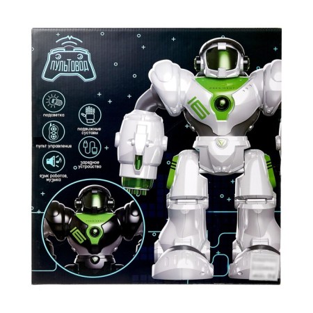 Robot radio -controlled "patrol", light effects, Russian voiceing, black color-5