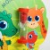 Baby cloth for teeth for teeth on a suction cup "Africa", 3 minutes