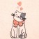 A set of towels "cats" 30x30 cm-3pcs, 100% cotton 340 g/m2